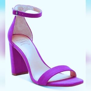New In Box INC Lexini Magenta block heel dress sandals